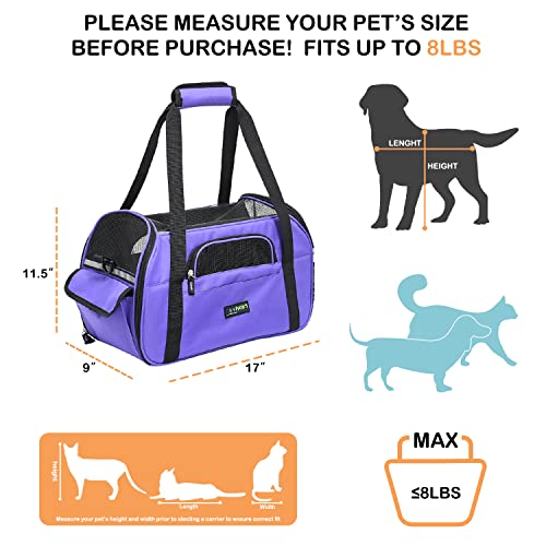 Soft Sided Airline (17.0"L x 9.0"W x 11.5"H / Purple)