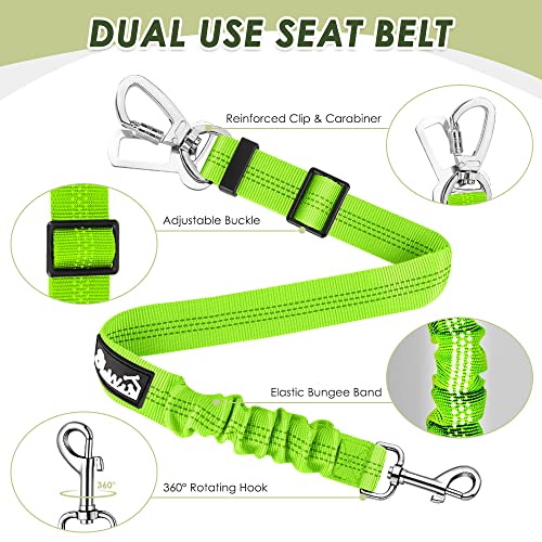 Dog Car Harness Seat Belt (Large / ·Lime Green)
