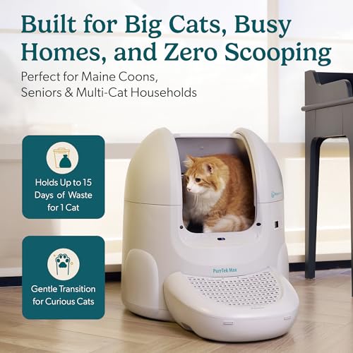 PurrTek Automatic Litter Box Self Cleaning 5GHz Wi (Extra Large)