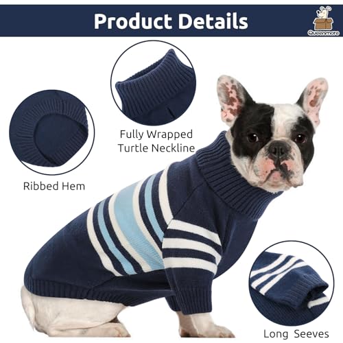 Dog Striped Knitted Sweater (X-Large / Blue)
