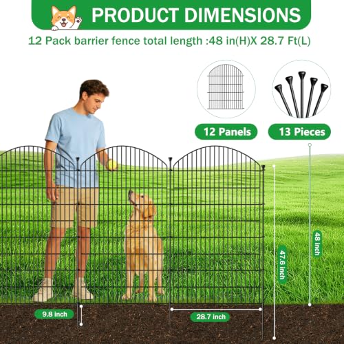 No Dig Garden Fence Panels (48in(H) x 29ft(L))