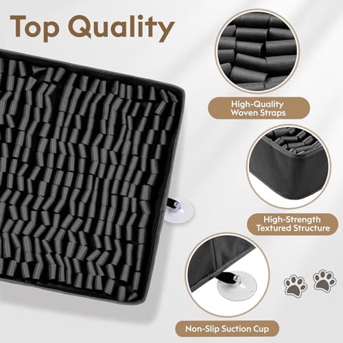 Snuffle Mat for Dogs (Black / 17" X 15")