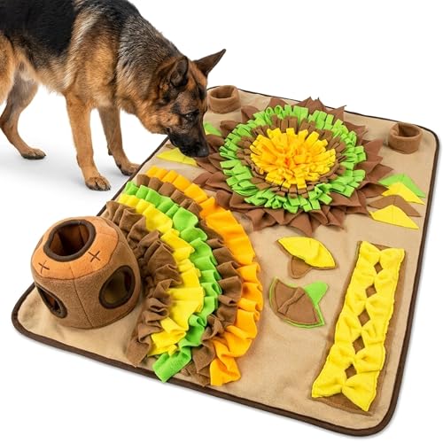 Interactive Dog Snuffle Mat for Slow Feed & Digestion Support (Geometric and floral pattern)