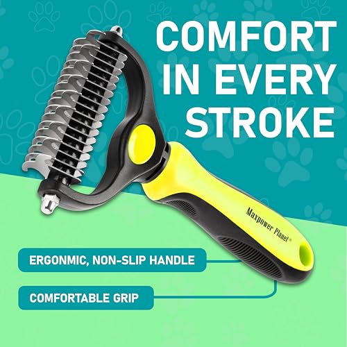 Pet Grooming Brush (Yellow / Large)
