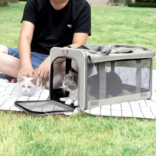 Pet Carrier for Large Cat Soft (Beige / 18.1"L x 11.8"W x 11.8"H)