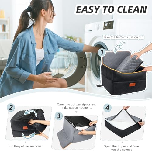 Small Dog Car Seat (Black/gray)