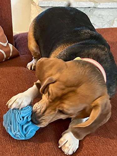 Small Breed Snuffle Puzzle Ball Treat Foraging Dog Toy Blue (Blue / Small)
