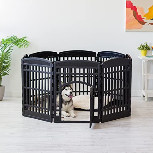 8 Panel Dog Playpen (8 Panel - 34" H / Black)