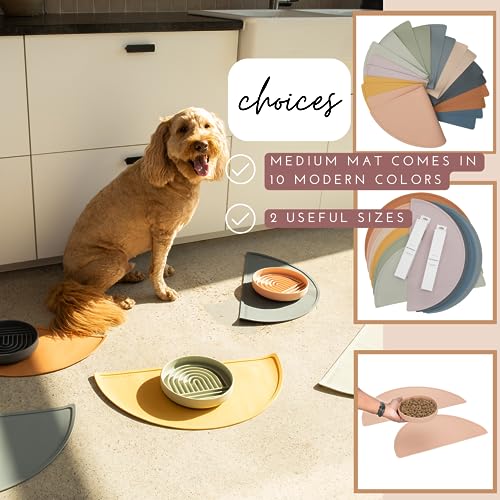 Silicone Dog Food Mat (Ocean Blue / Medium)