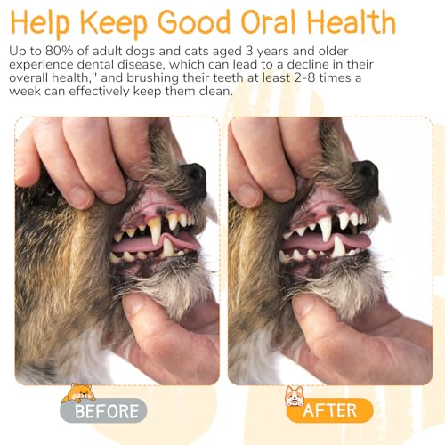 200 Pcs Dog Toothbrush Dual Headed Dental Brushes Bulk Dog Tooth Brushing Kit Long Handle Soft Bristles Pet Tooth Brush for Large and Small Dogs