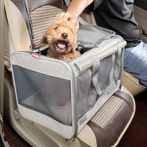 Pet Carrier for Large Cat Soft (Beige / 18.1"L x 11.8"W x 11.8"H)