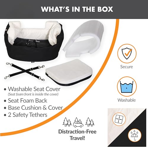K&H Dog Car Seat (Small / Black/Cream)