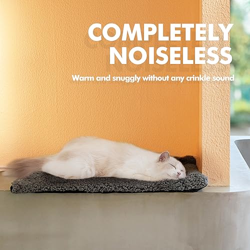 Self Warming Cat Bed Self Heating Cat Dog Mat Pet Pad Extra Warm (29.1"L x 18.9"W x 1.0"Th / Dark Grey)