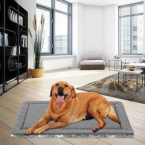 Dog Crate Pad for 42"x28" Dog Crate (Grey with Star Pattern / XL (40.9"x28"x1.1"))