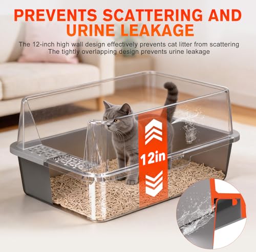 2PACK Stainless Steel Litter Box (2PACK-Grey)