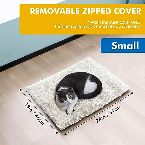 Self Warming Cat Bed Self Heating Cat Dog Mat Pad 24 x 18 in Extra Warm (24.0"L x 18.0"W x 1.0"Th / Beige)