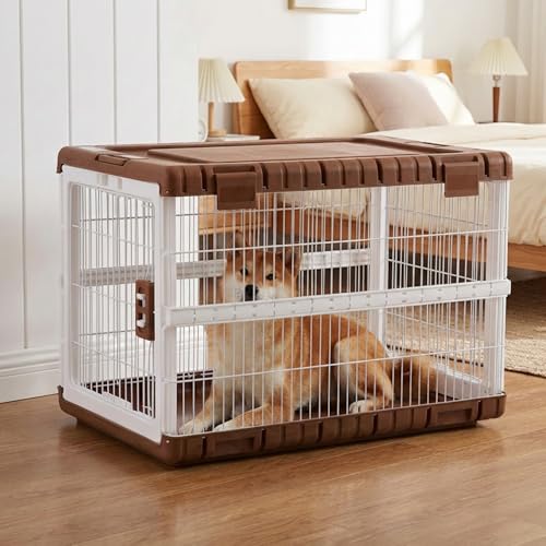36" L Collapsible Dog Crate for Dogs (Woodgrain / 36.42 x 24.2 x 26 in)