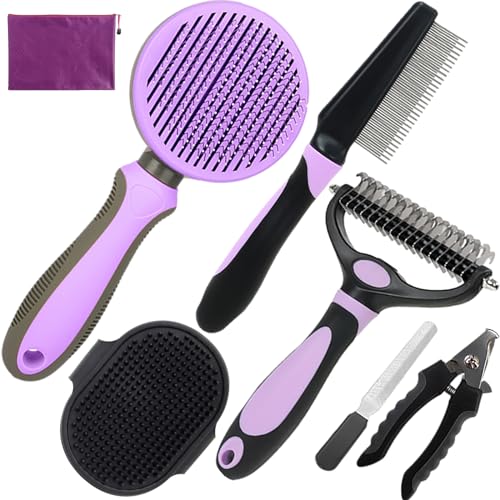 Dog Brush for Shedding (A-Purple)