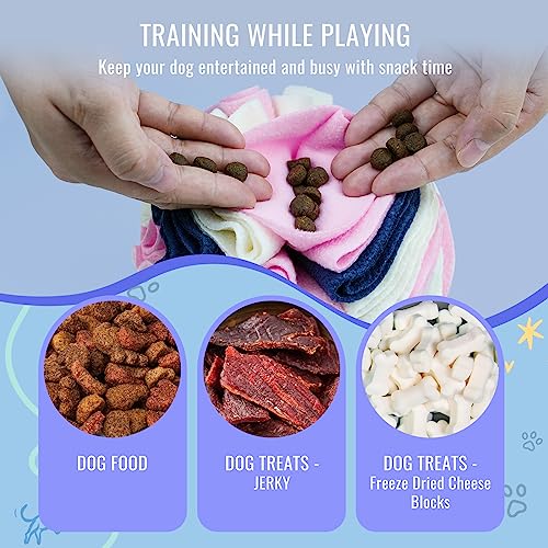 Pet Snuffle Ball (Classic pink blue white / 15cm)