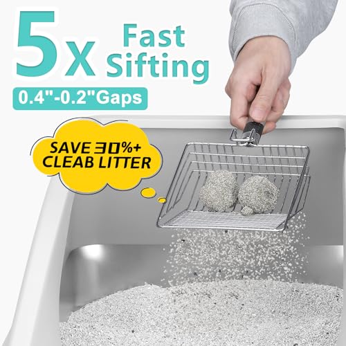 Stainless Steel Litter Box (Silver Grey / X-Large)