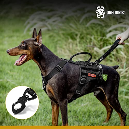 Bolt Short Traffic Dog Leash for Small Medium Large Dogs (S / Black)