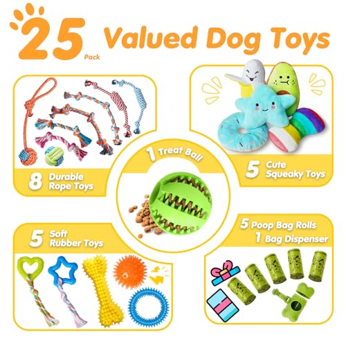 25 Pack Luxury Dog Chew Toys (25 Pack (Value-Toys))