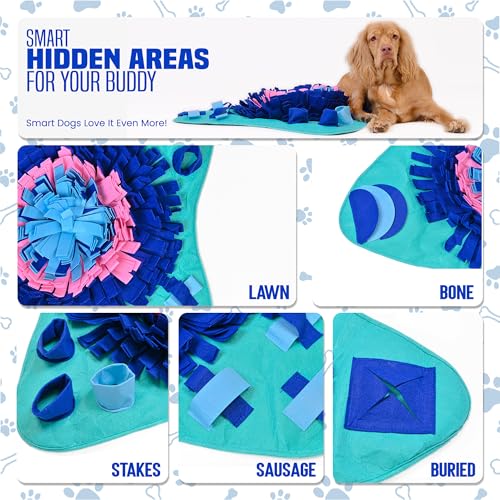 Large Sniffing Mat 25 x 25 Inch Interactive Feeding Toy (Large Multicolour)