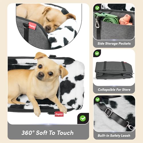 Center Console Dog Car Seat for Small Pets to 11lbs