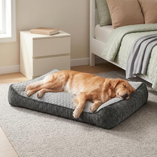 Orthopedic Dog Bed Medium Sized Dogs (L(35"L x 25"W x 8"Th) / Light Grey)