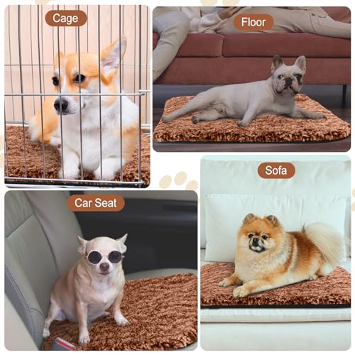 4 Pack Self Warming Cat Mat for Pets (16 x 20 Inch / Brown)