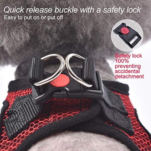 Dog Harness Step (Red / Small (Chest 11.5''-14'', Weight 8-11 lb))