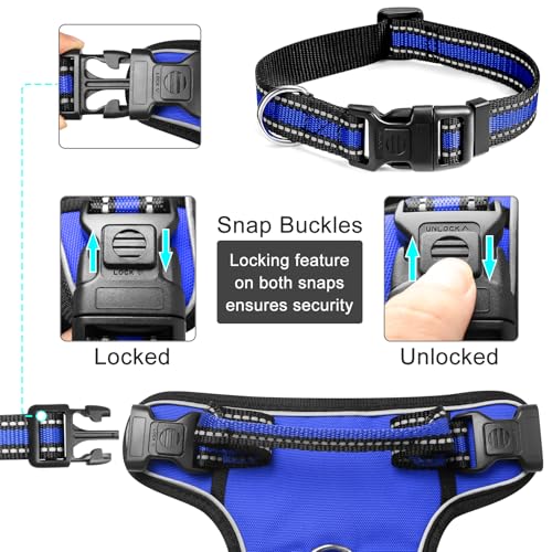 Dog Harness No Pull (Medium / Blue)