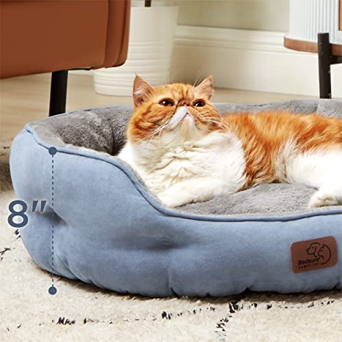 Small Dog Bed Washable (25"L x 21"W x 8"Th / Frost Blue)