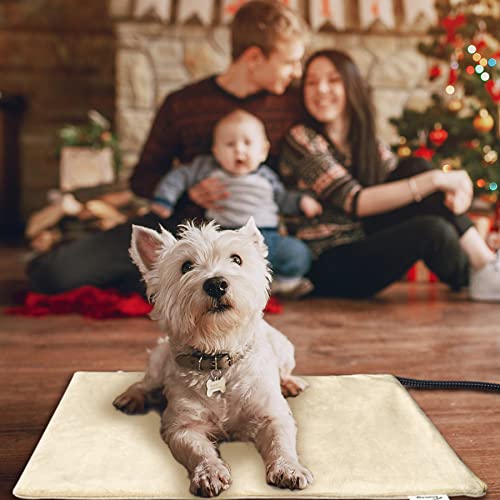 Pet Heating Pad (18.0"L x 16.0"W x 0.6"Th / Beige)