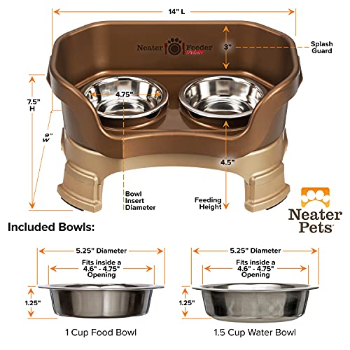 Neater Feeder Deluxe Mess (Cat + Standard Bowl / Bronze)
