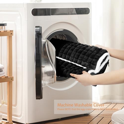 Orthopedic Large Dog Bed Pillow Pet Sofa Bed 36''X24'' Black (Black / 36"L x 24"W x 3.5"Th)