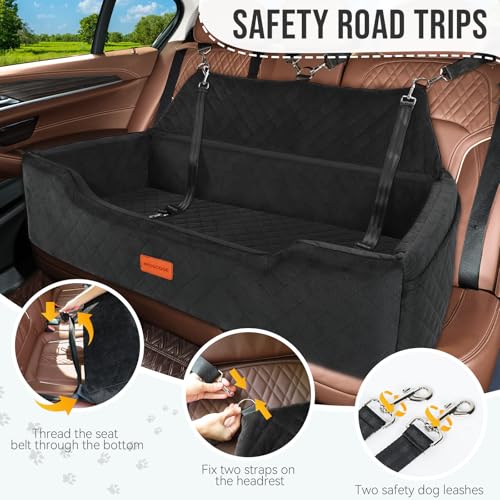 Large Dog Car Seat Under 100 lbs (Black)