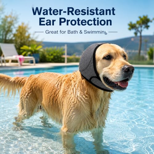Dog Ear Muffs for Noise Protection (Grey / Medium)
