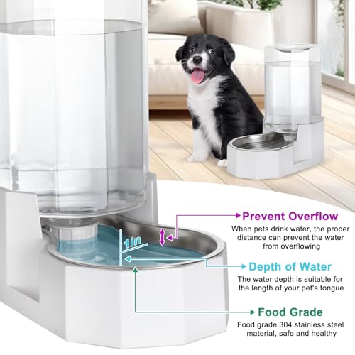 Dog Water Bowl Dispenser (White / 6L Without Filter)
