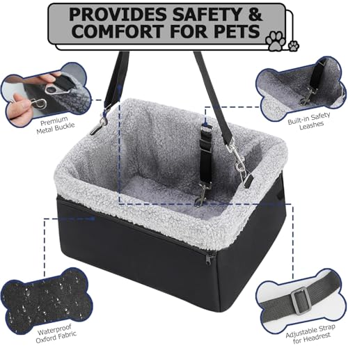 Dog Car Seat for Small Pets Under 20lbs
