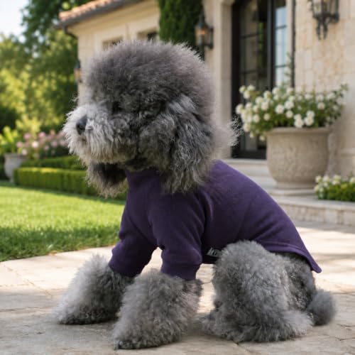 Ribbed Dog T Shirt Cotton Knitted Dog Sweaters for All Season Pet T (3XL (for Large Dog) / Purple)