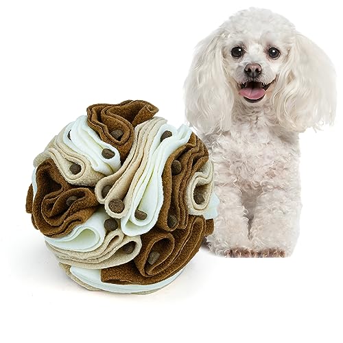 Pet Snuffle Ball (Milk tea brown / 10cm)