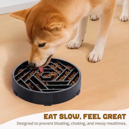 Slow Feeder Dog Bowl (black)