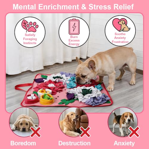Snuffle Mat for Dogs (Pink)