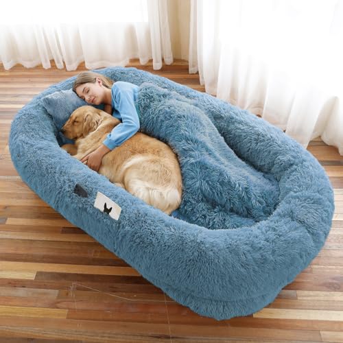 Human Dog Bed (71.0"L x 45.0"W x 12.0"Th / Navy)