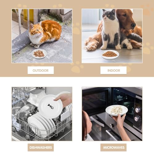6 Pack Cat Food Bowl (White-D)
