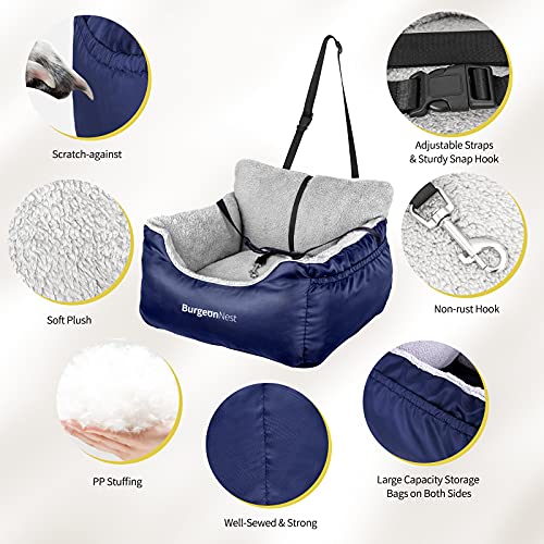 Dog Car Seat for Small Dogs & Cats Under 25 lbs (Blue / Small)