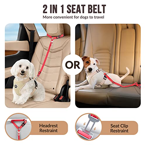 Dog Seat Belt for Car (C.Red)