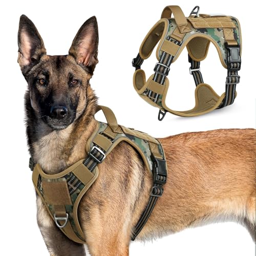 Tactical Dog Harness for X (Brown camo / X-Large)