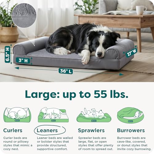 Orthopedic Dog Bed for Large (Large / Gray)